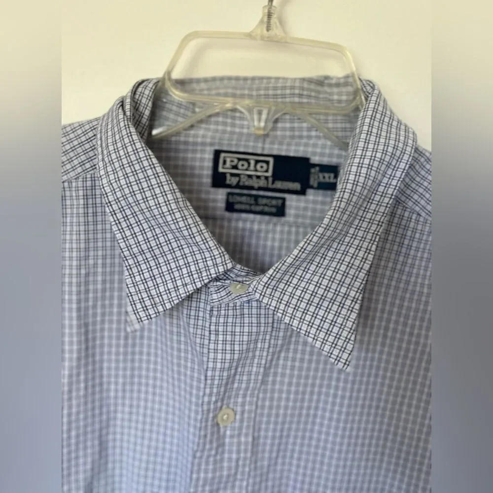 Polo Ralph Lauren Lowell Sport Check Button Down Shirt Size XXL Blue